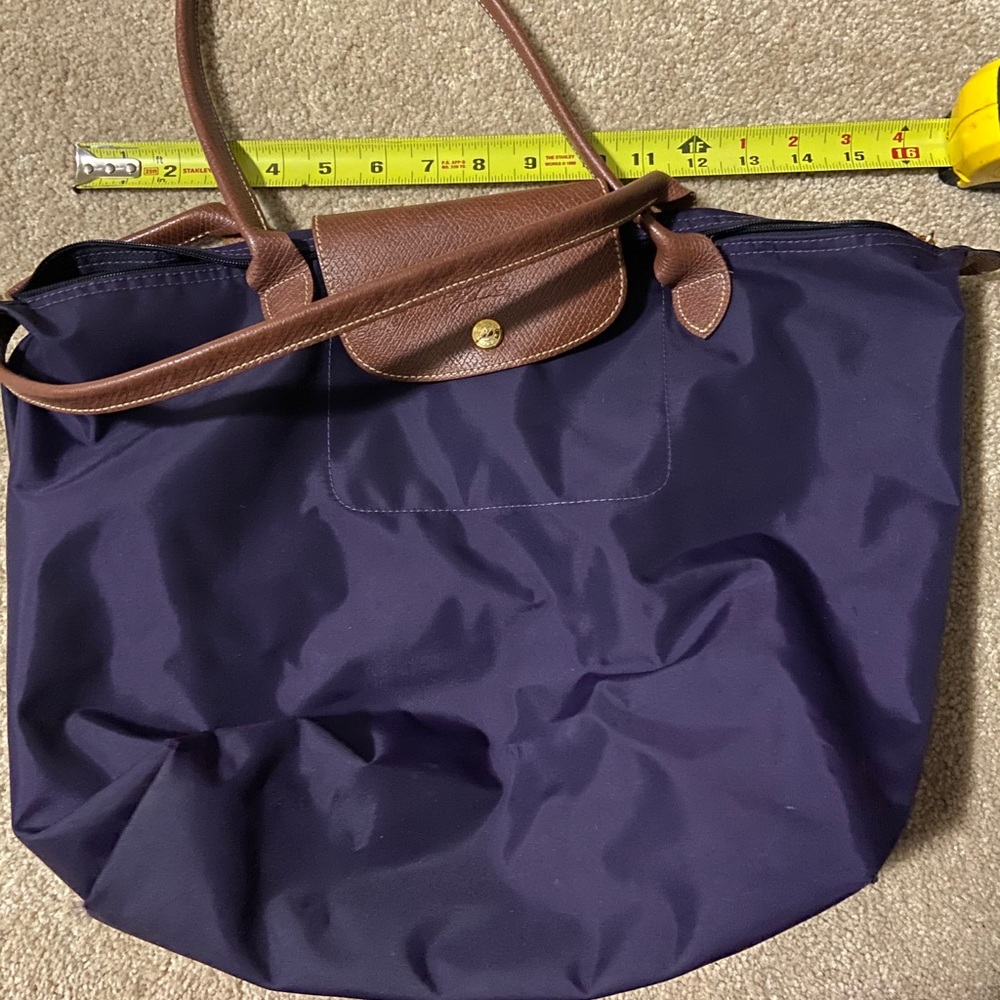 Longchamp Large Le Pliage Bag in Eggplant Purple